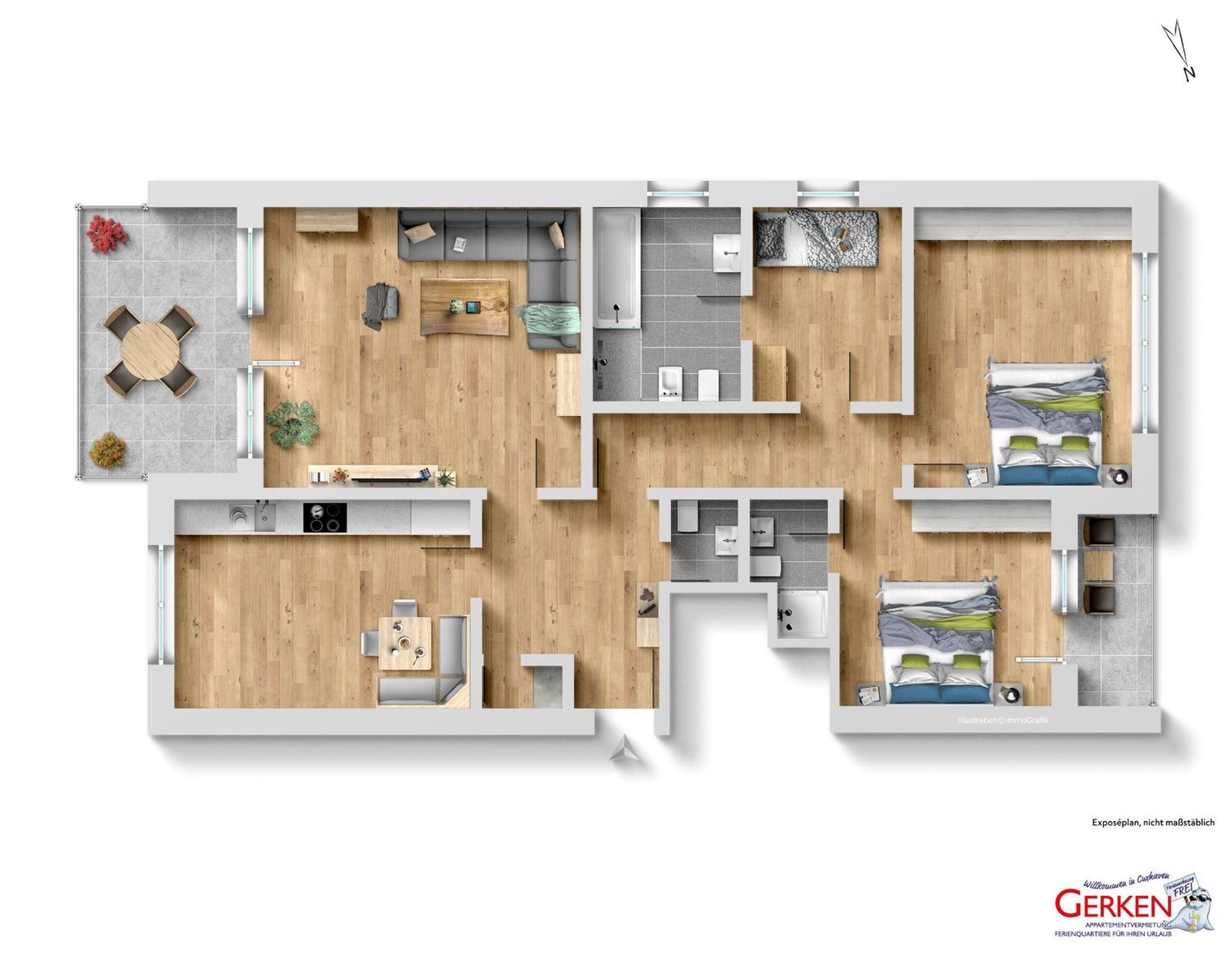 شقة Haus Muehlentrift Doese كوكسهافن الغرفة الصورة